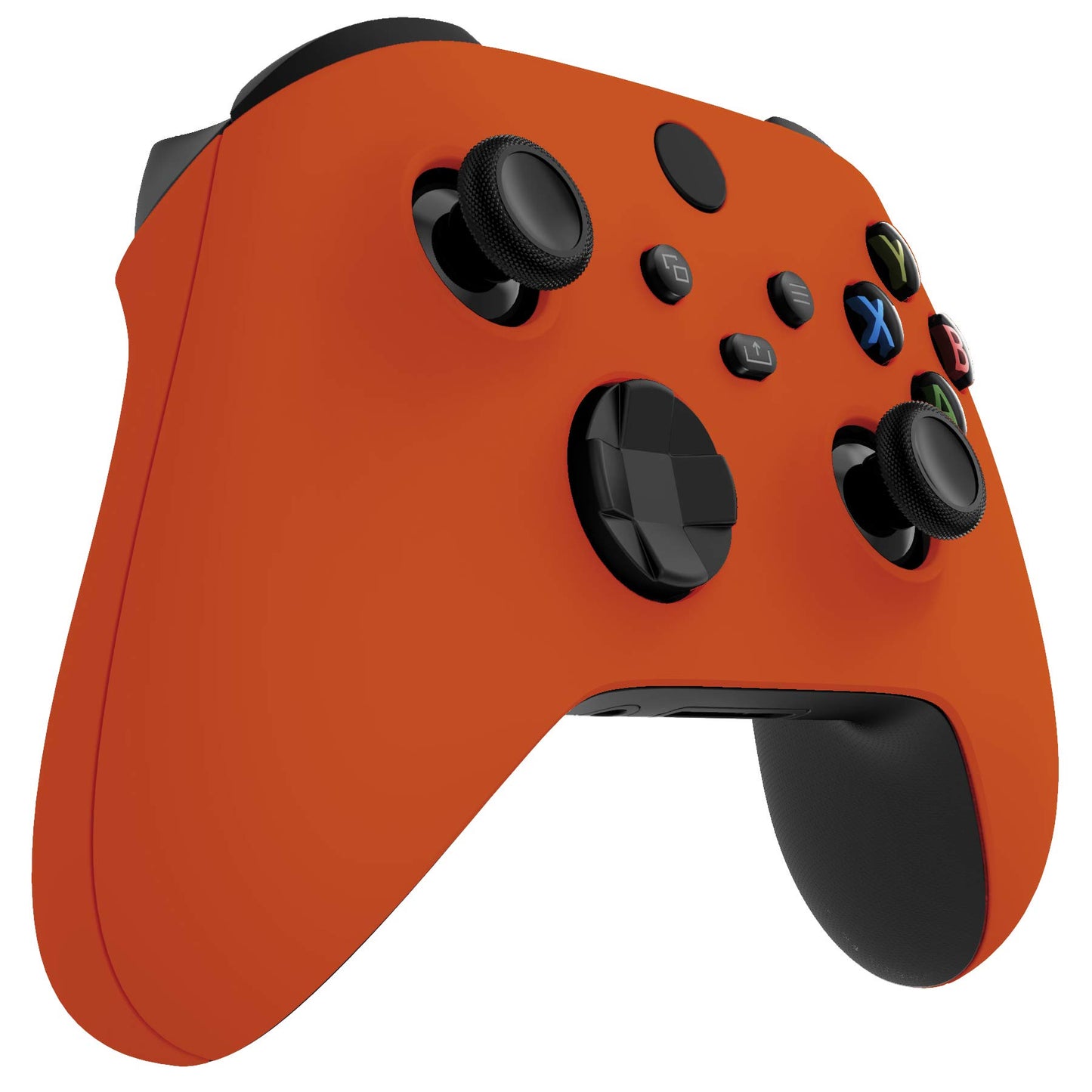 eXtremeRate Xbox Series X/S Controller Side Rails Grips - Orange Soft Touch Plastic Cover, Model ZX3P304