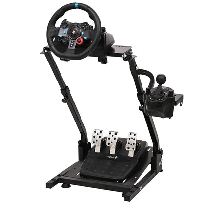 CXRCY Racing Wheel Stand - Height Adjustable & Foldable, Compatible with Logitech G920/G29/G27/G25, Black