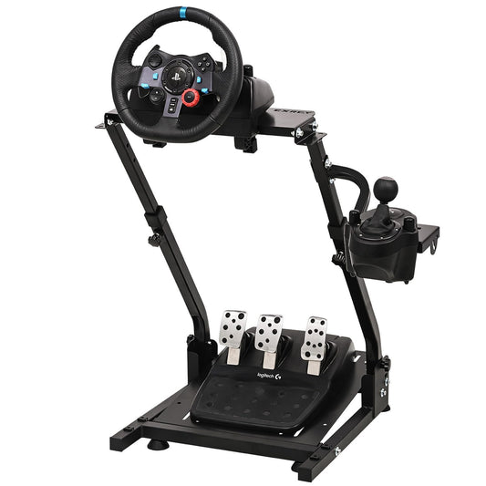 CXRCY Racing Wheel Stand - Height Adjustable & Foldable, Compatible with Logitech G920/G29/G27/G25, Black