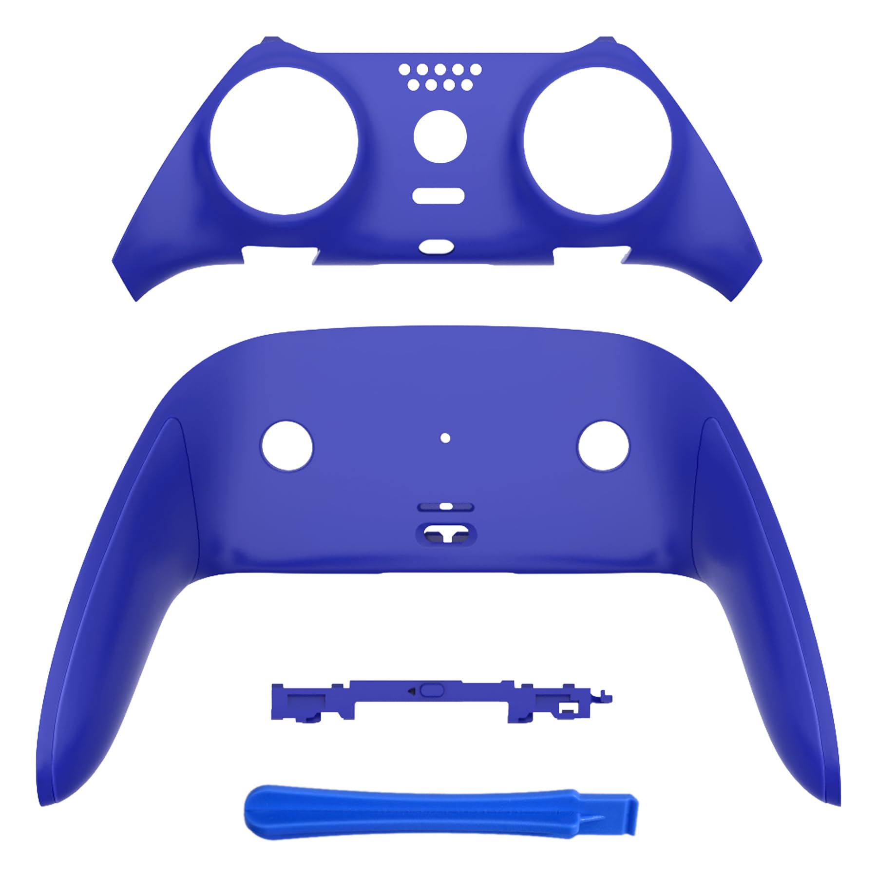 eXtremeRate PS5 Edge Controller Trim Shell - Custom Blue Front & Back Clip Plates, Model CXQEGP003