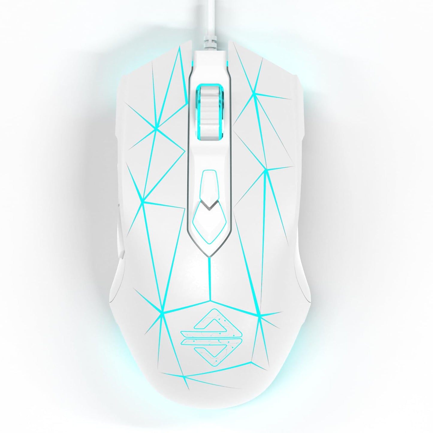 FELICON RGB Lightweight Gaming Mouse  Programmable 7 Buttons  Ergonomic LED Backlit USB Gamer Mice Computer Laptop PC  for Windows Mac OS Linux(Star White)