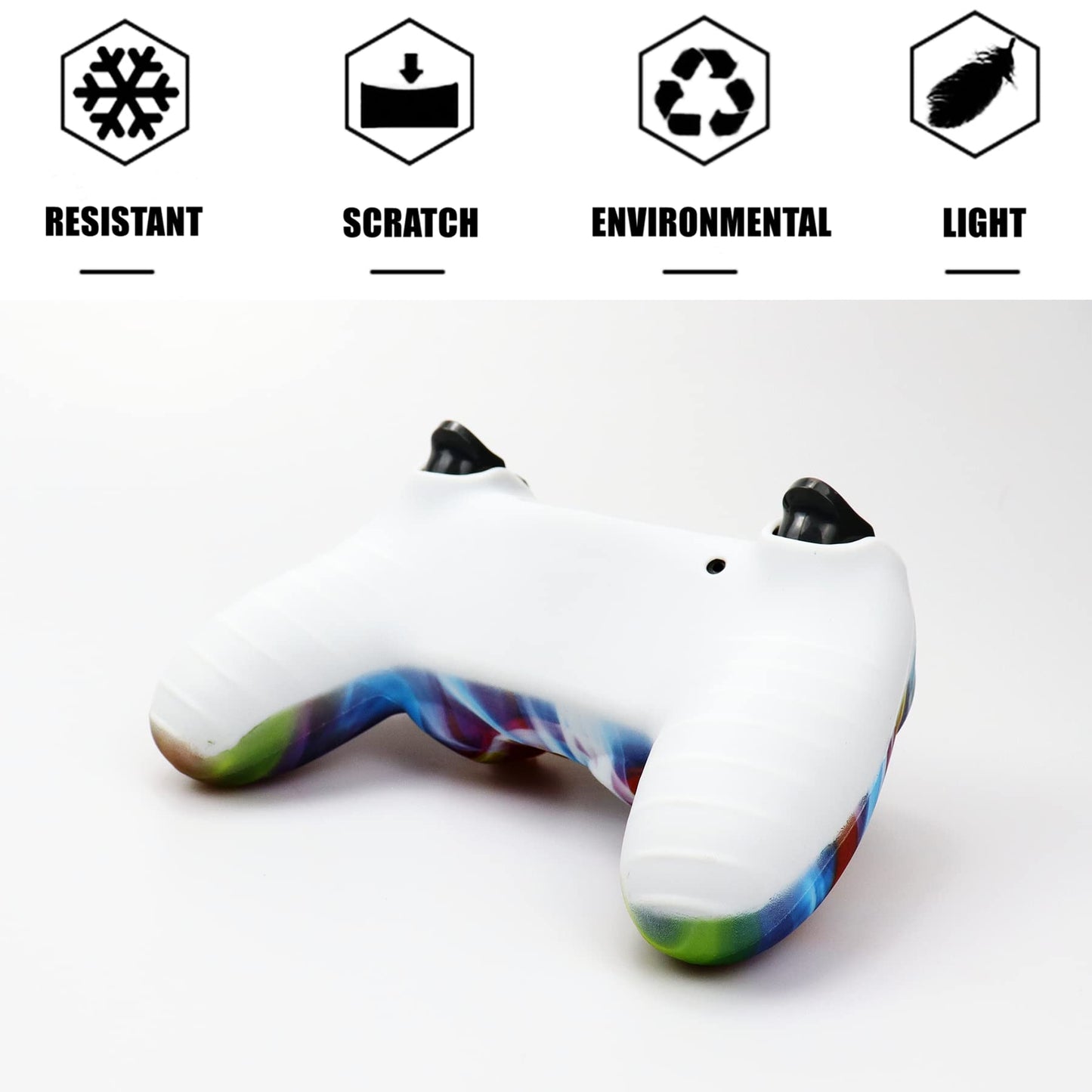 Oiokew PS4 Controller Skin - Anti-Slip Shell Cover with 10 Silicone Joystick Grips - PS4 Controller #15