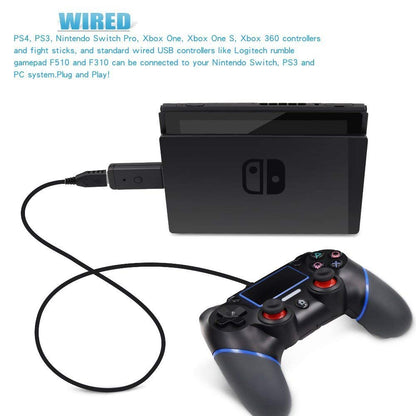 NEXiLUX USB Multi System Controller Adapter for PC, PS3, Switch - Black