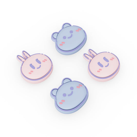 PlayVital for Nintendo Switch Joystick Caps - Kawaii Bear & Bunny Silicone Thumbstick Caps for Switch  Switch Lite  OLED Joycon