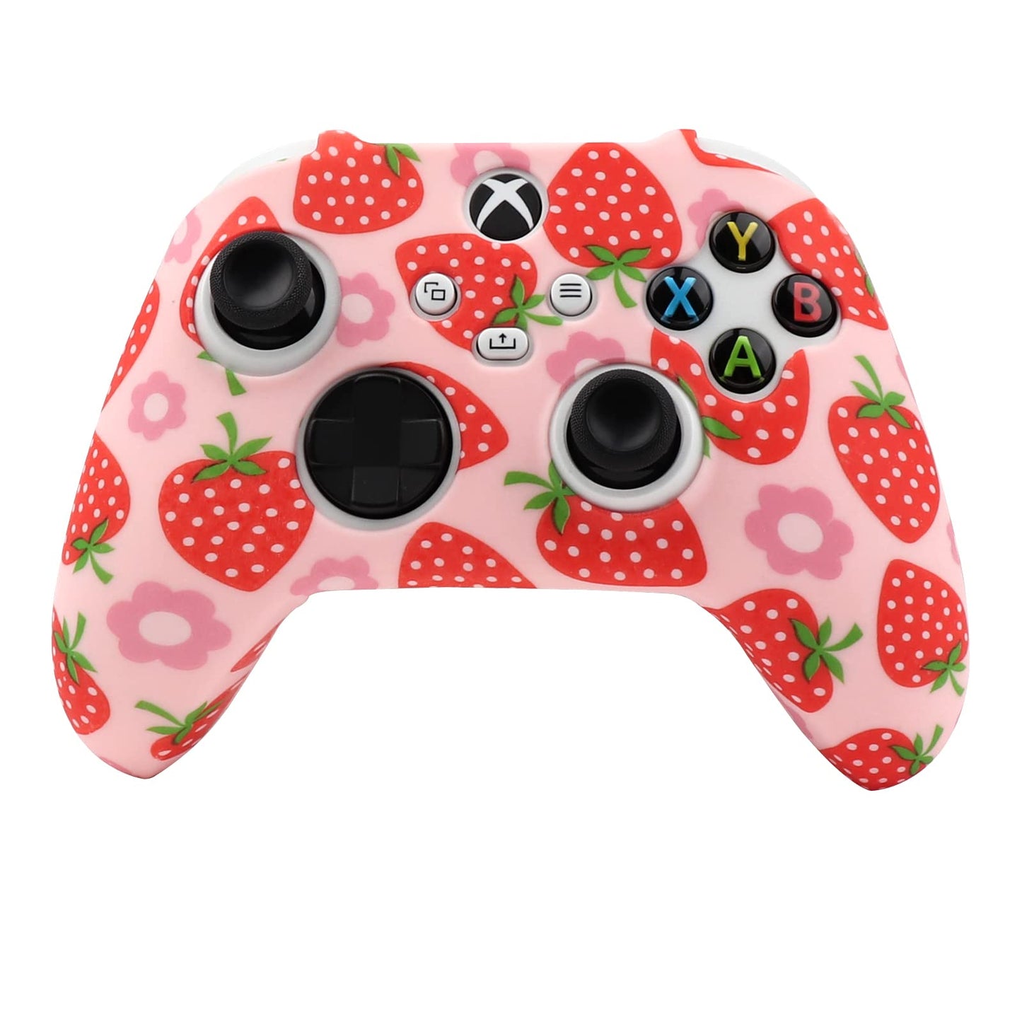 RALAN Xbox Series Controller Skin, Anti-Slip Silicone Cover with Cute Thumb Grips, Pink