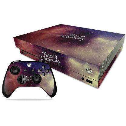 MIGHTY SKINS Xbox One X Skin - Durable Vinyl Decal Wrap - Forever Dreaming Design - Easy to Apply & Remove - Model MIXBONXCMB-Forever Dreaming