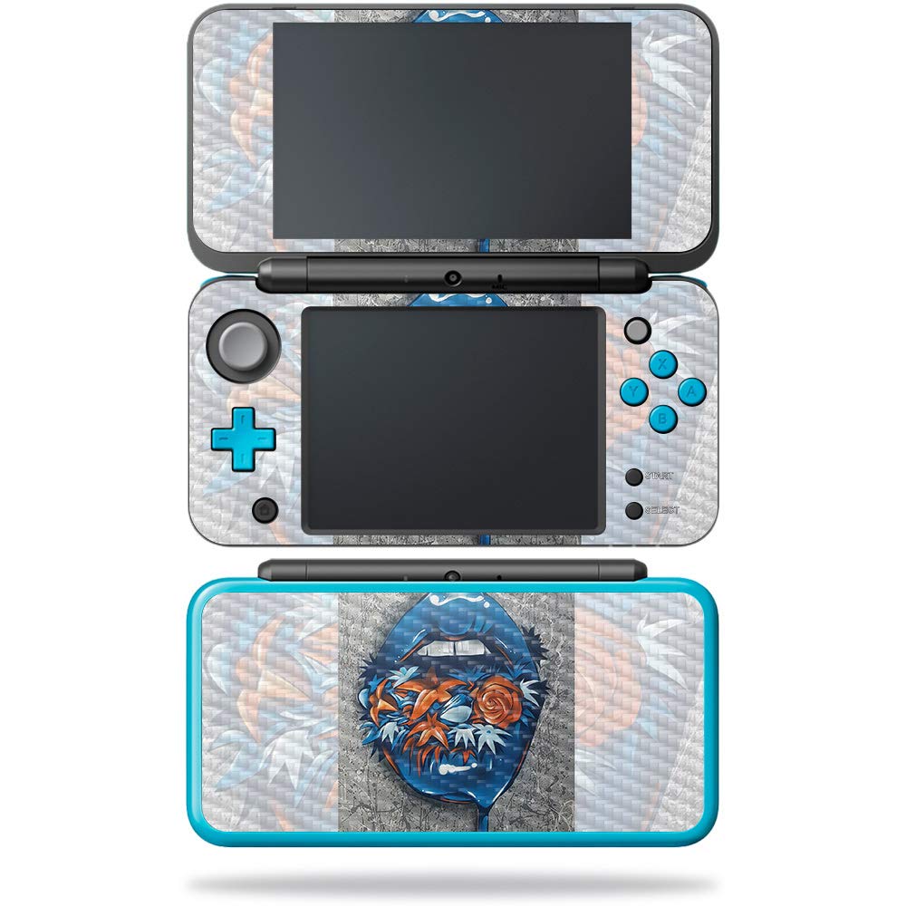MightySkins Carbon Fiber Skin for Nintendo New 2DS XL - Orange You Glad | Protective  Durable Textured Carbon Fiber Finish | Easy to Apply  Remove  and Change Styles | Made in The USA