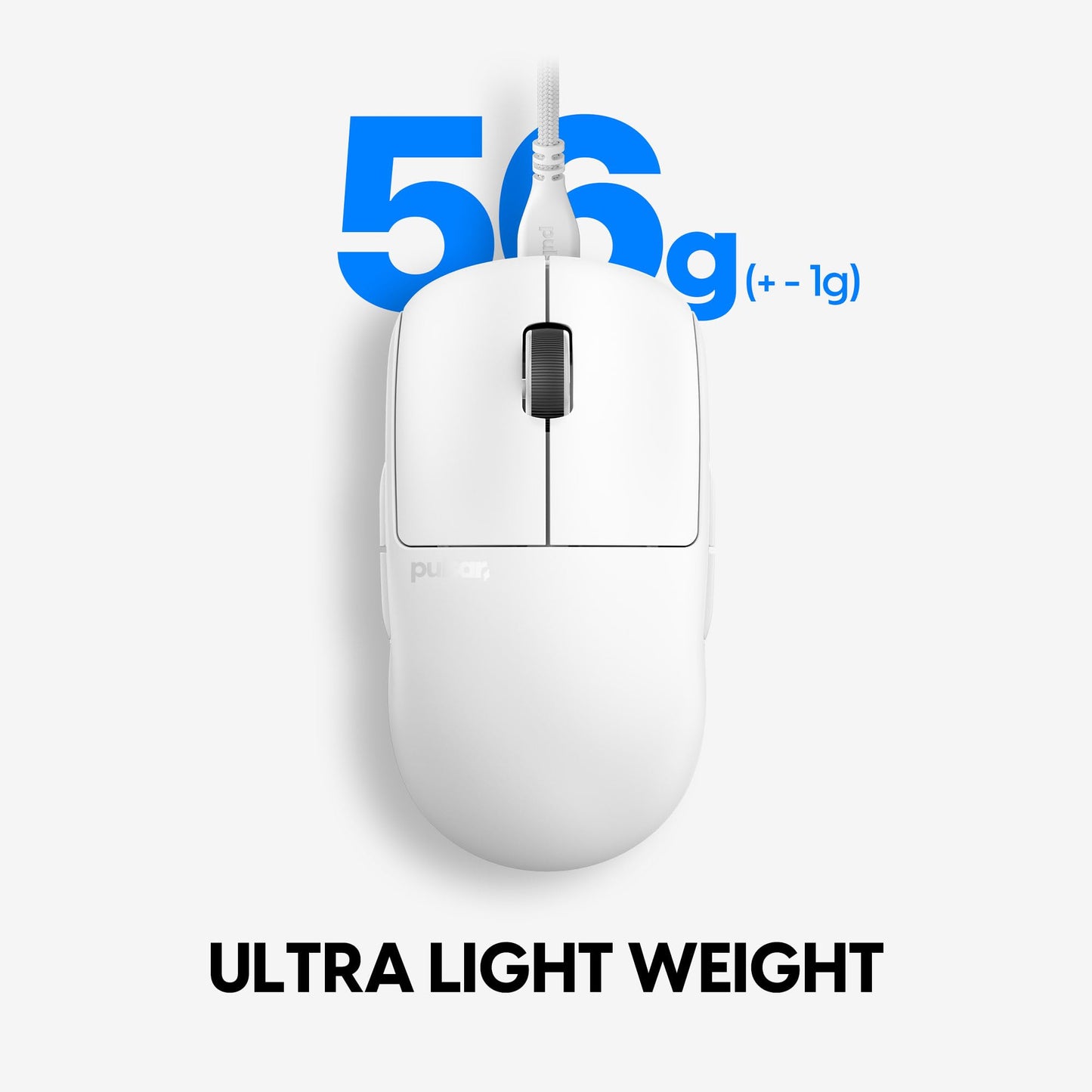 Pulsar Gaming Gears X2A Wired Gaming Mouse - 26000 DPI, Optical Switch, Medium Size, White