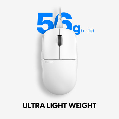 Pulsar Gaming Gears X2A Wired Gaming Mouse - 26000 DPI, Optical Switch, Medium Size, White