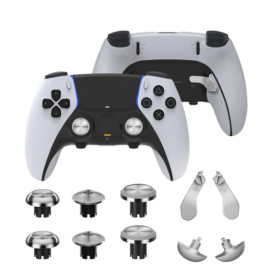 Metal Thumbsticks for PS5 Edge Controller  Metallic Back Paddles control buttons Buttons Joysticks for PS5 Dualsense Controller  Replacement Accessories Parts for PS5 Edge Controller Analog Joystick