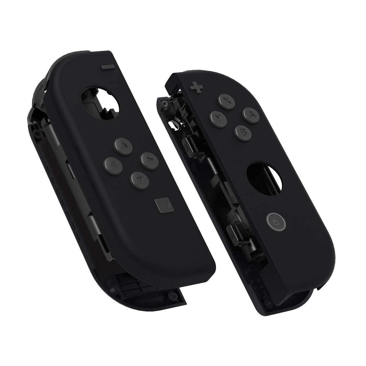 eXtremeRate DIY Replacement Shell Buttons for Nintendo Switch & Switch OLED  Black Soft Touch Custom Housing Case with Full Set Button for Joycon Handheld Controller - Console Shell NOT Included