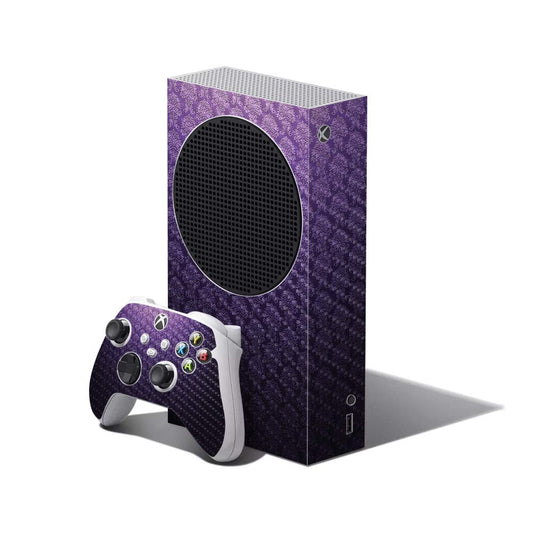MightySkins Carbon Fiber Skin Compatible with Xbox Series S Bundle - Antique Purple | Protective  Durable Textured Carbon Fiber Finish | Easy to Apply | Made in The USA