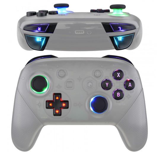 eXtremeRate Multi-Colors Luminated DTFS LED Kit V2, Red yellow greenThumbsticks Dpad ABXY ZR ZL L R Buttons Classical Symbols Ke