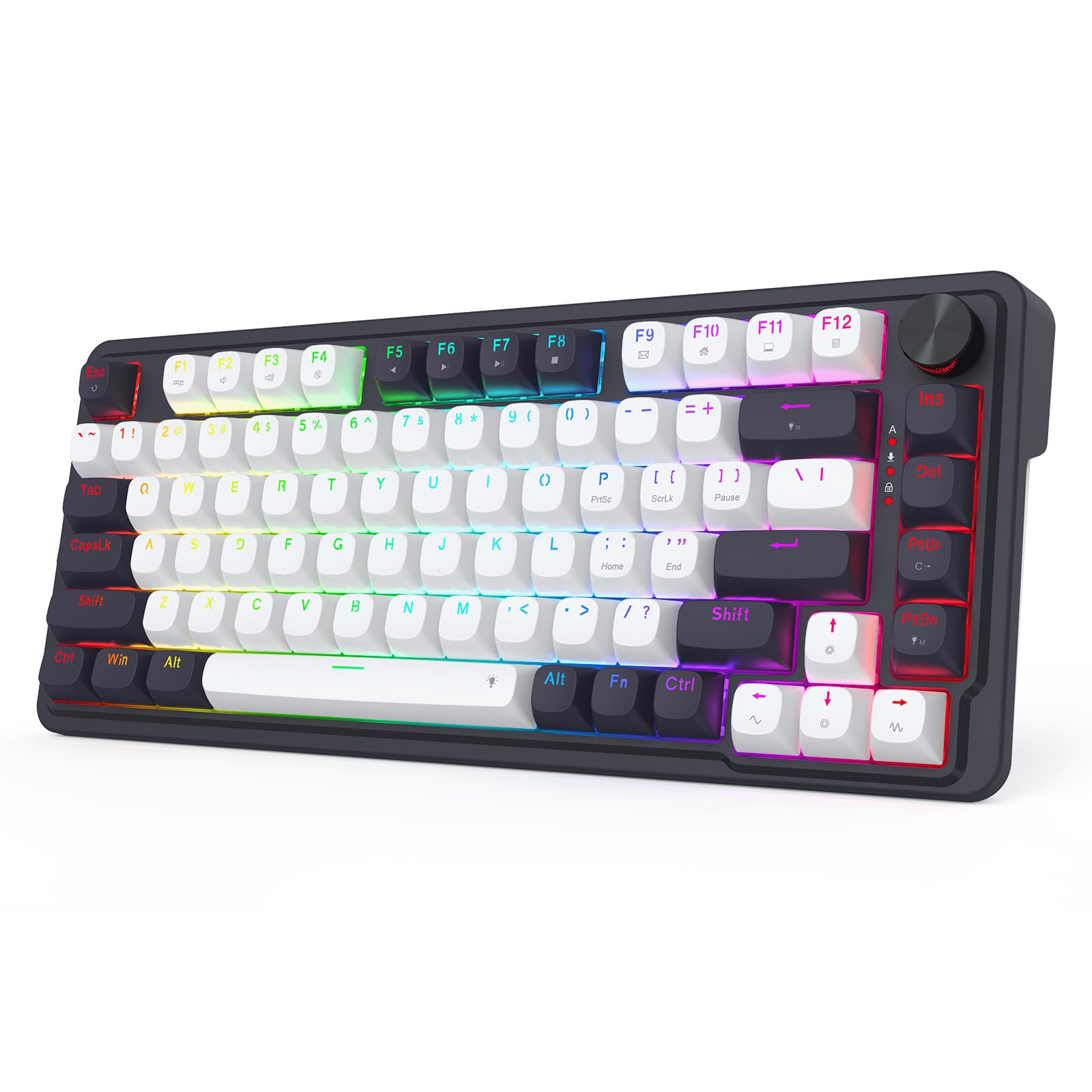 Redragon K673 HE Rapid Trigger Gaming Keyboard  81 Keys 8K Wired Mechanical Keyboard w/Next-Gen UltraMag 100% POM Silky Magnetic Switch  Dual-Module Floating Structure Design  2-Layer Noise Dampening