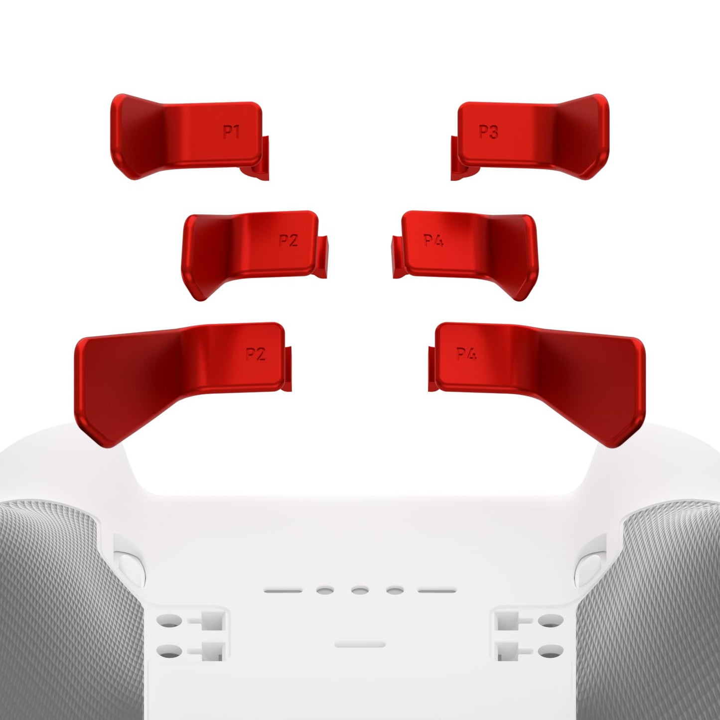 eXtremeRate Swift Paddles for Xbox Elite 1/2 Controller  6 in 1 Metalic Scarlet Red Replacement Interchangeable Back Paddles for Xbox One Elite & Elite Series 2 Controller