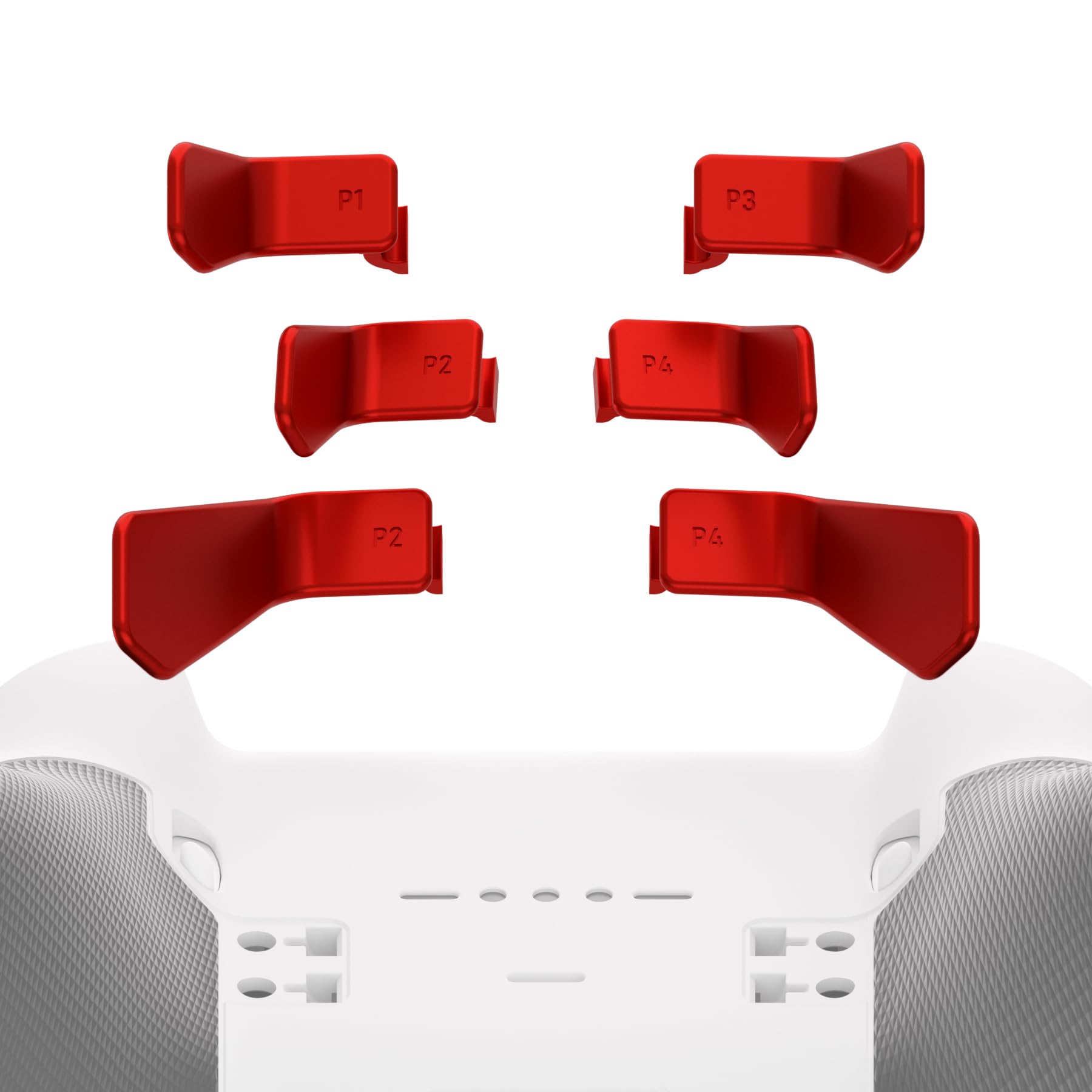 eXtremeRate Swift Paddles for Xbox Elite 1/2 Controller  6 in 1 Metalic Scarlet Red Replacement Interchangeable Back Paddles for Xbox One Elite & Elite Series 2 Controller