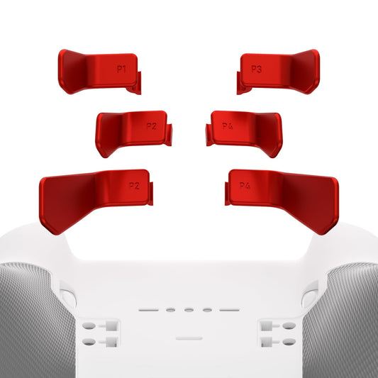 eXtremeRate Swift Paddles for Xbox Elite 1/2 Controller  6 in 1 Metalic Scarlet Red Replacement Interchangeable Back Paddles for Xbox One Elite & Elite Series 2 Controller