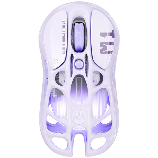 GravaStar Mercury M1 Pro Gaming Mouse  Lightweight Magnesium Alloy  26 000 DPI  PAW3395DM Sensor  5 Programmable Buttons  Support Wired/2.4GHz/BT  Up to 200 Hours Battery Life (Lavender Purple)