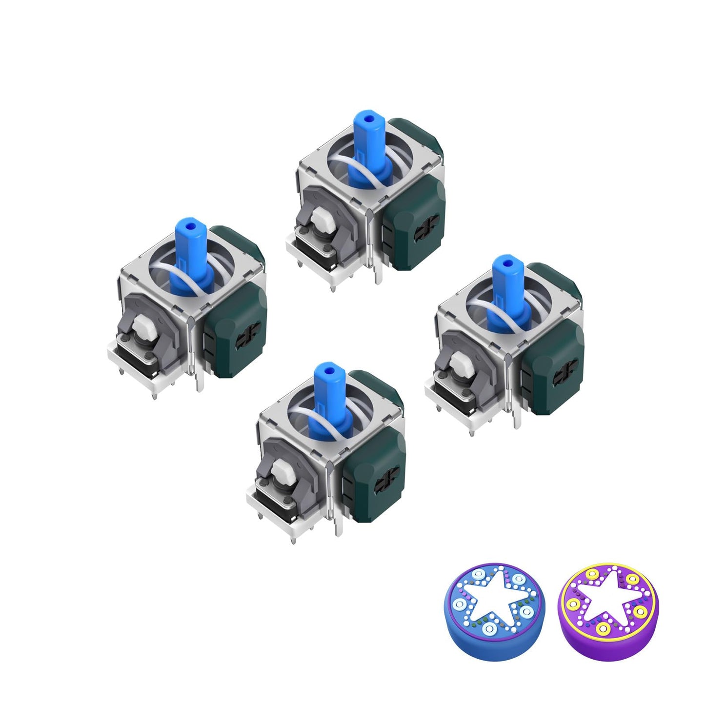 AKNES HallPi TMR Joystick Replacement for Switch Pro Controller - Anti-Drift, 2 Pairs, TMR-Switch Pro