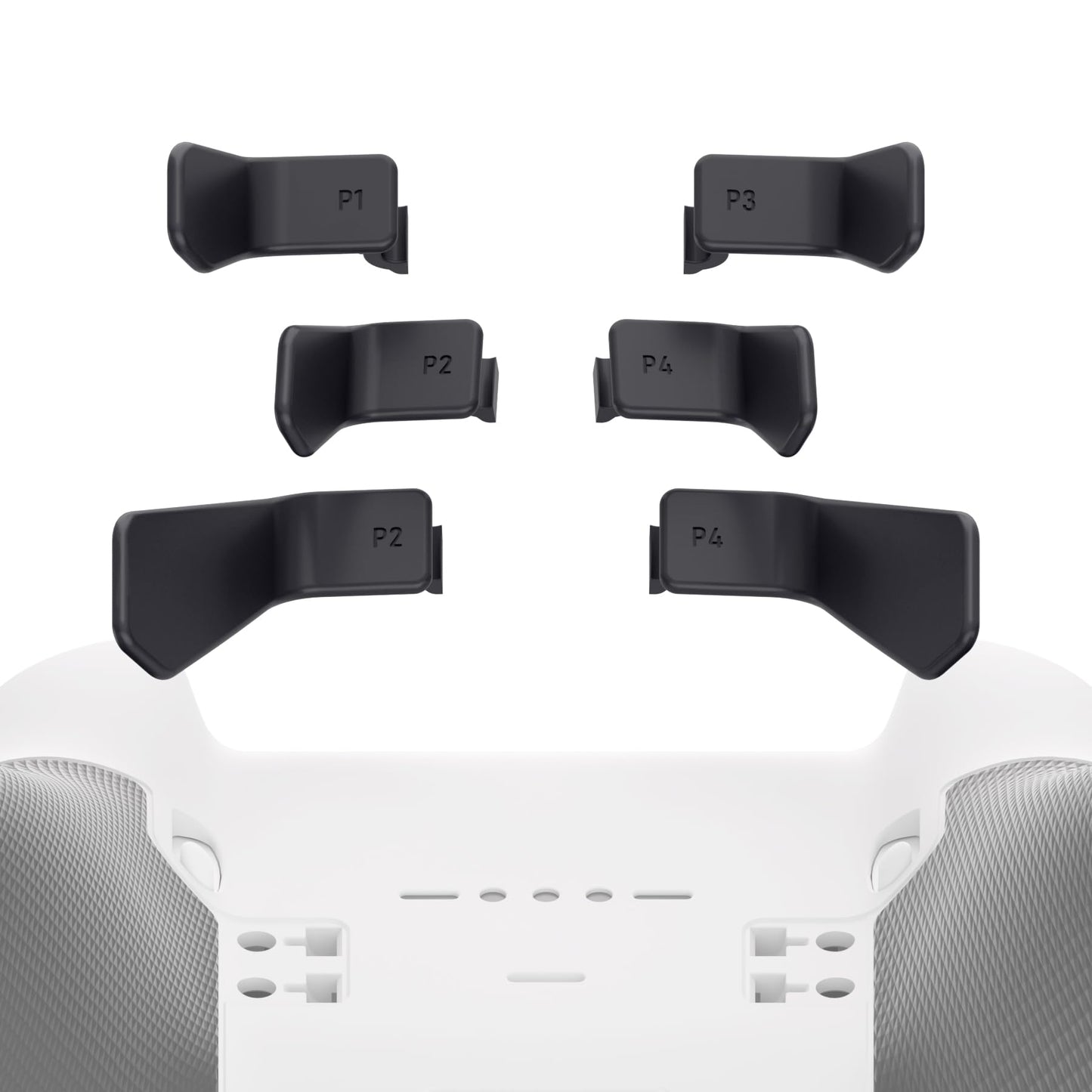 eXtremeRate Swift Paddles for Xbox Elite 1/2 Controller  6 in 1 Metalic Black Replacement Interchangeable Back Paddles for Xbox One Elite & Elite Series 2 Controller