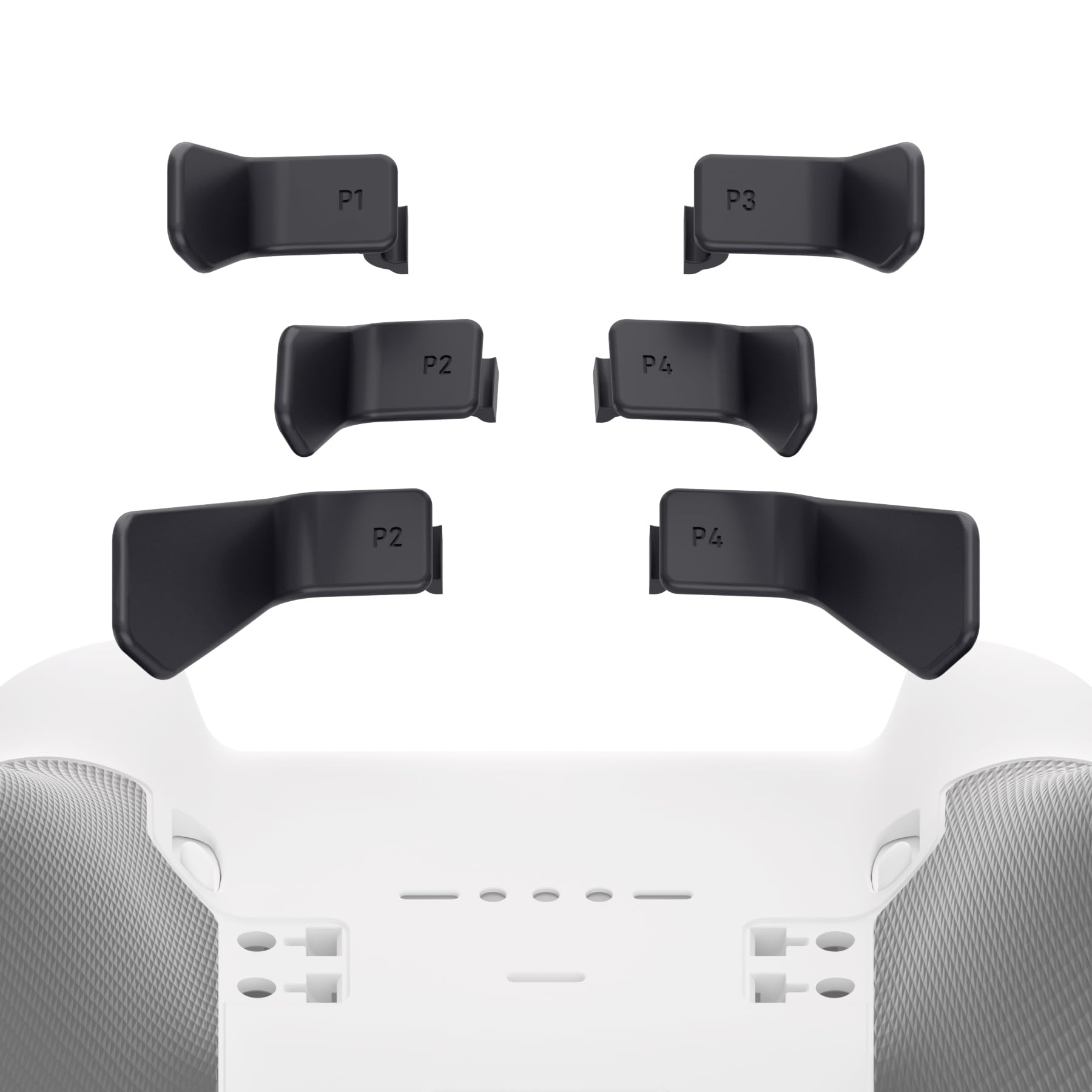 eXtremeRate Swift Paddles for Xbox Elite 1/2 Controller  6 in 1 Metalic Black Replacement Interchangeable Back Paddles for Xbox One Elite & Elite Series 2 Controller