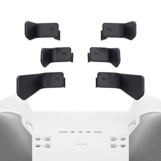 eXtremeRate Swift Paddles for Xbox Elite 1/2 Controller  6 in 1 Metalic Black Replacement Interchangeable Back Paddles for Xbox One Elite & Elite Series 2 Controller
