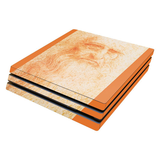 MIGHTY SKINS Sony PS4 Pro Skin - Red Chalk Man Portrait, Durable Vinyl Decal, Easy Apply/Remove, Made in USA