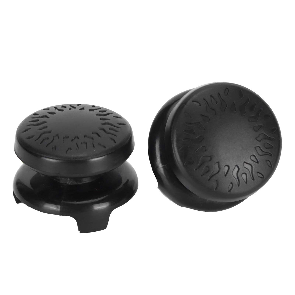ASHATA 2Pcs Thumbstick Extender for PS5 Game Consoles  3D Texture Thumb Grip Stick Joystick Thumbstick for 5 Controller (Black)