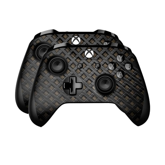 Carbon Fiber Skin Compatible with Microsoft Xbox One Controller (2 Pack) - Black Wall - Premium 3M Vinyl Protective Wrap Decal Cover - Easy to Apply | Crafted in The USA by MightySkins