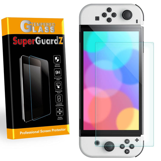 SuperGuardZ For Nintendo Switch OLED (2021) Screen Protector Tempered Glass Anti Blue Light  Eye Protection  HD Clear  Anti-Scratch  Anti-Shock