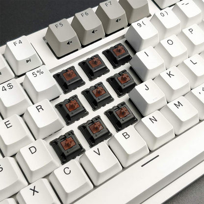 DURGOD Taurus K320 TKL Mechanical Gaming Keyboard - 87 Keys, Cherry Brown Switches, White, USB Type C, Double Shot PBT, NKRO