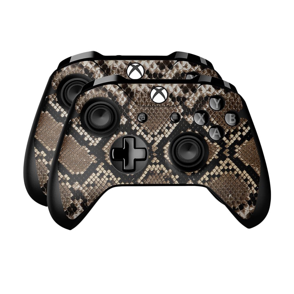 Skin Compatible with Microsoft Xbox One Controller (2 Pack) - Rattler - Premium 3M Vinyl Protective Wrap Decal Cover - Easy to Apply | Crafted in The USA by MightySkins