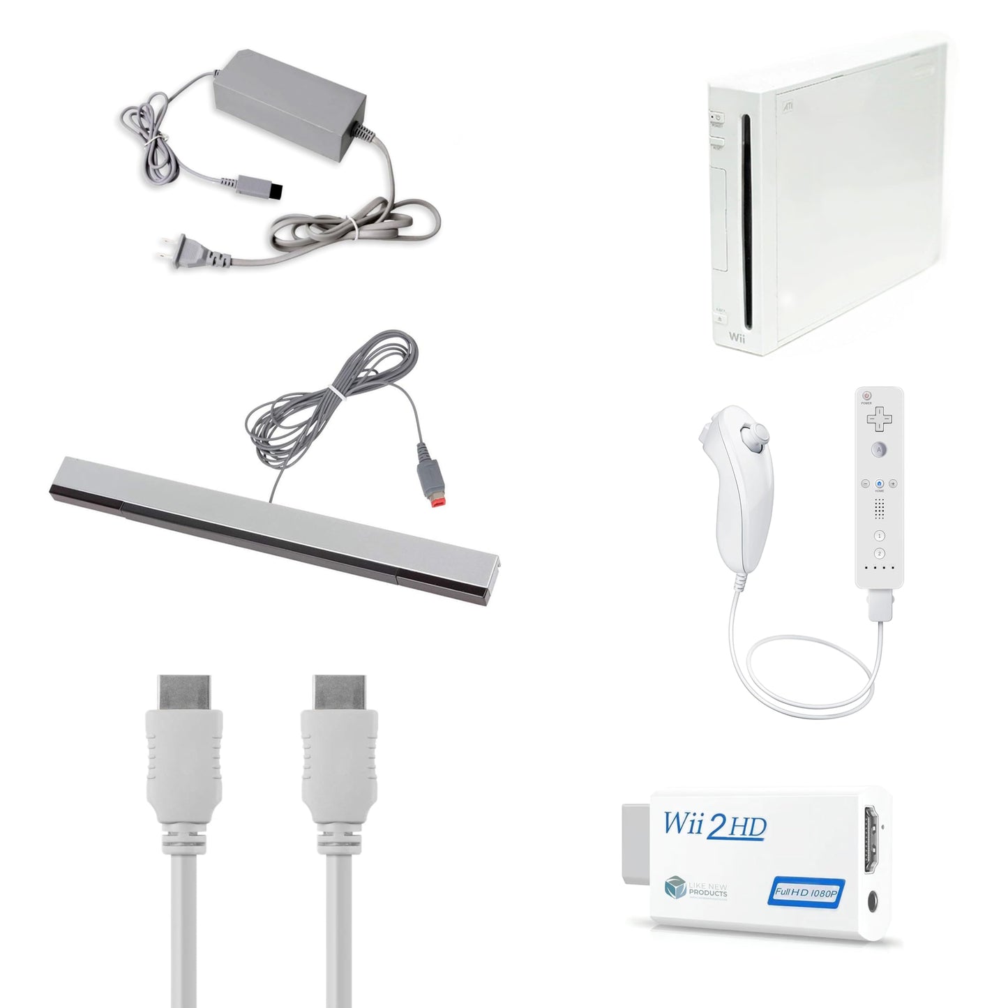 Nintendo Wii Console  White HDMI Bundle (refurbished)