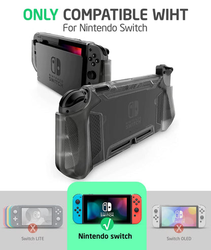 Mumba Dockable Case for Nintendo Switch OLED - TPU Grip, Ergonomic Design, FrostBlack