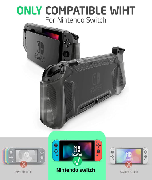 Mumba Dockable Case for Nintendo Switch OLED - TPU Grip, Ergonomic Design, FrostBlack