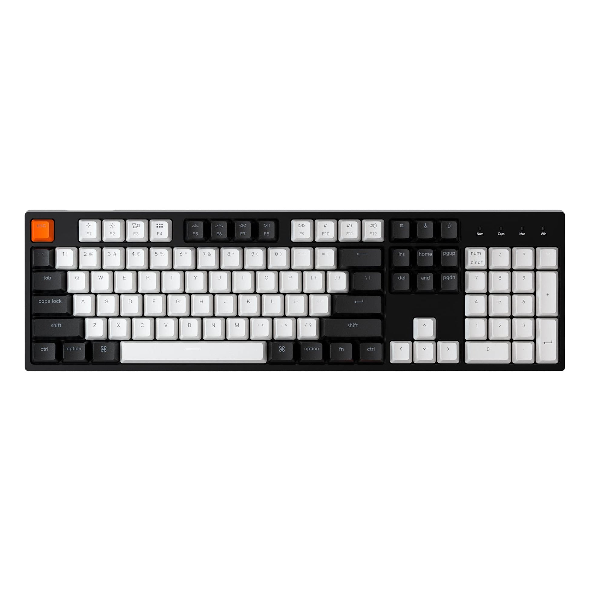 Keychron C2 Wired Mechanical Keyboard, Hot-swappable Gateron G Pro Brown, RGB Backlight, 104 Keys, USB-C for Mac & Windows