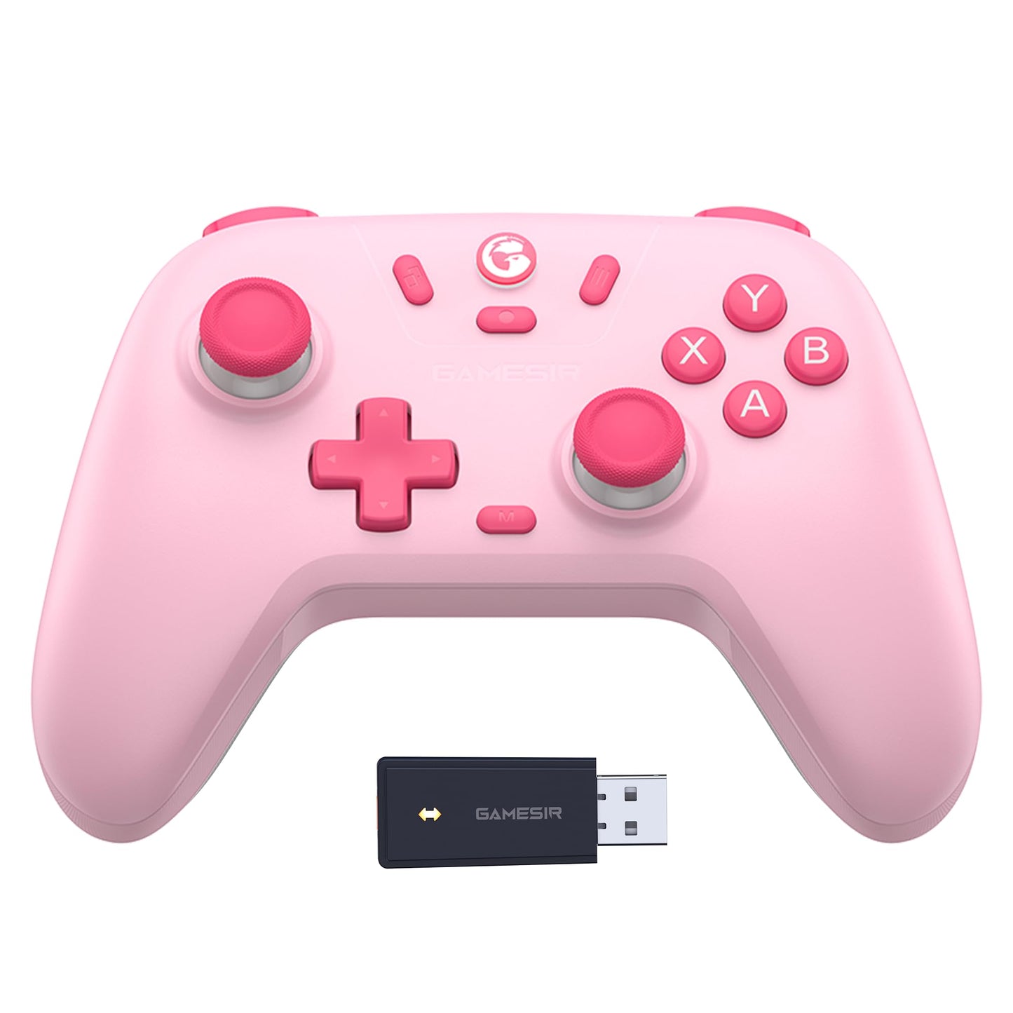 GameSir Nova Lite 2.4g Wireless Controller for Windows PC  iPhone  Android  Switch & Steam Deck  Bluetooth Controller Gamepad with Hall Effect Trigger Turbo Rumble Vibration (Pink)