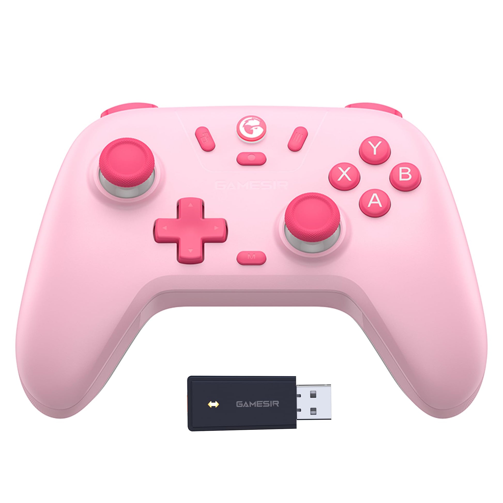 GameSir Nova Lite 2.4g Wireless Controller for Windows PC  iPhone  Android  Switch & Steam Deck  Bluetooth Controller Gamepad with Hall Effect Trigger Turbo Rumble Vibration (Pink)