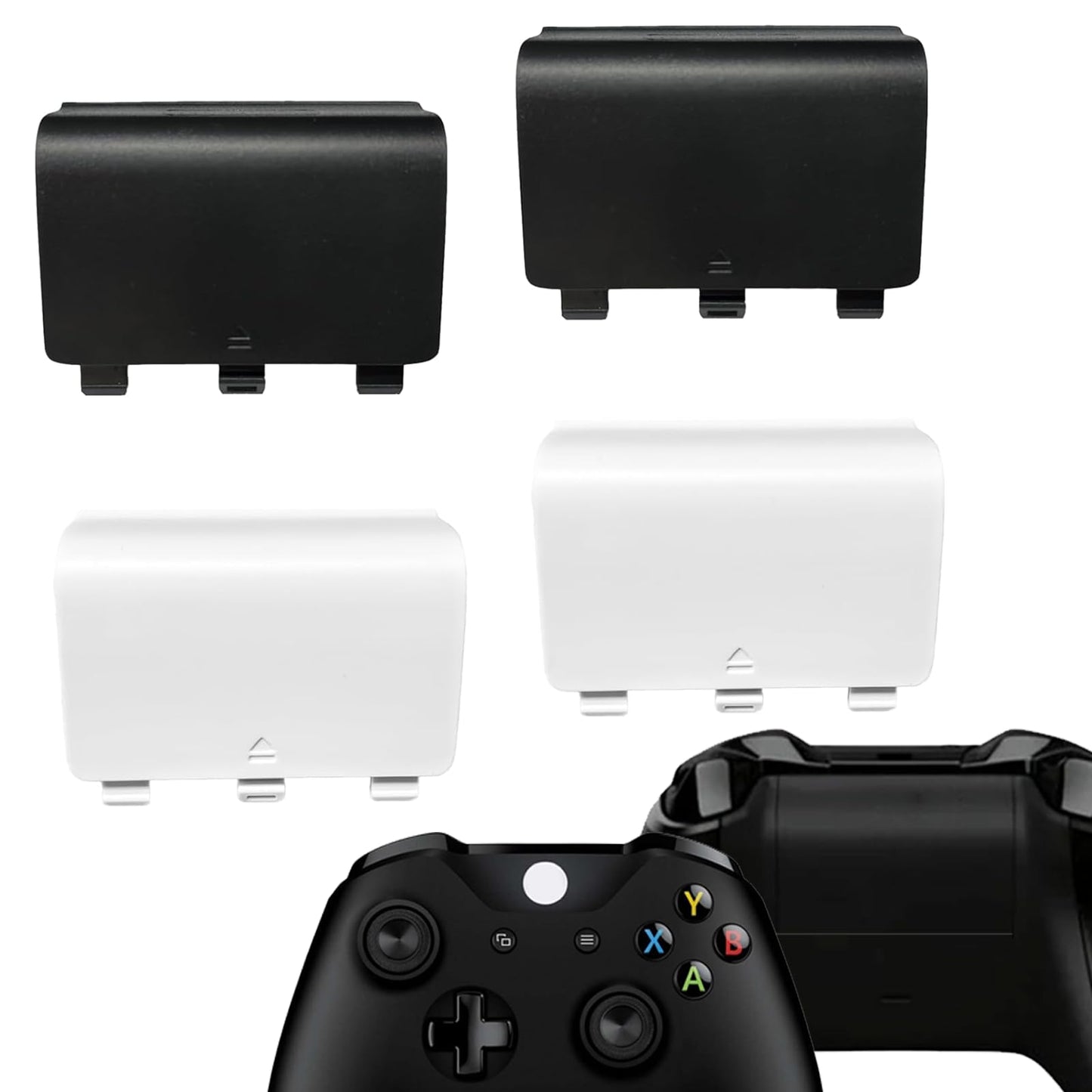 4 Pack Battery Cover for Xbox One&One S/X Controller Cover  Replacement Battery Back Cover for Xbox One S/X Controller Battery Back Shell Covers for Xbox One Controller[NOT for Xbox Series X/S]