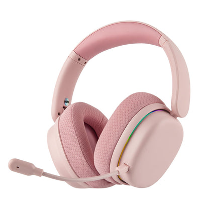 EPOMAKER G7 Pro Wireless Gaming Headset - Dual Mode BT5.3 & 2.4GHz, 7.1 Surround Sound, 80+ Hour Battery, RGB Light, Pink