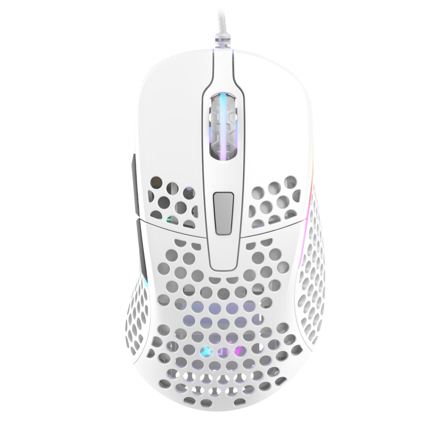 Xtrfy M4 RGB Ultra-Light Wired Gaming Mouse, Ergonomic Design, Pixart 3389 Sensor, White Edition