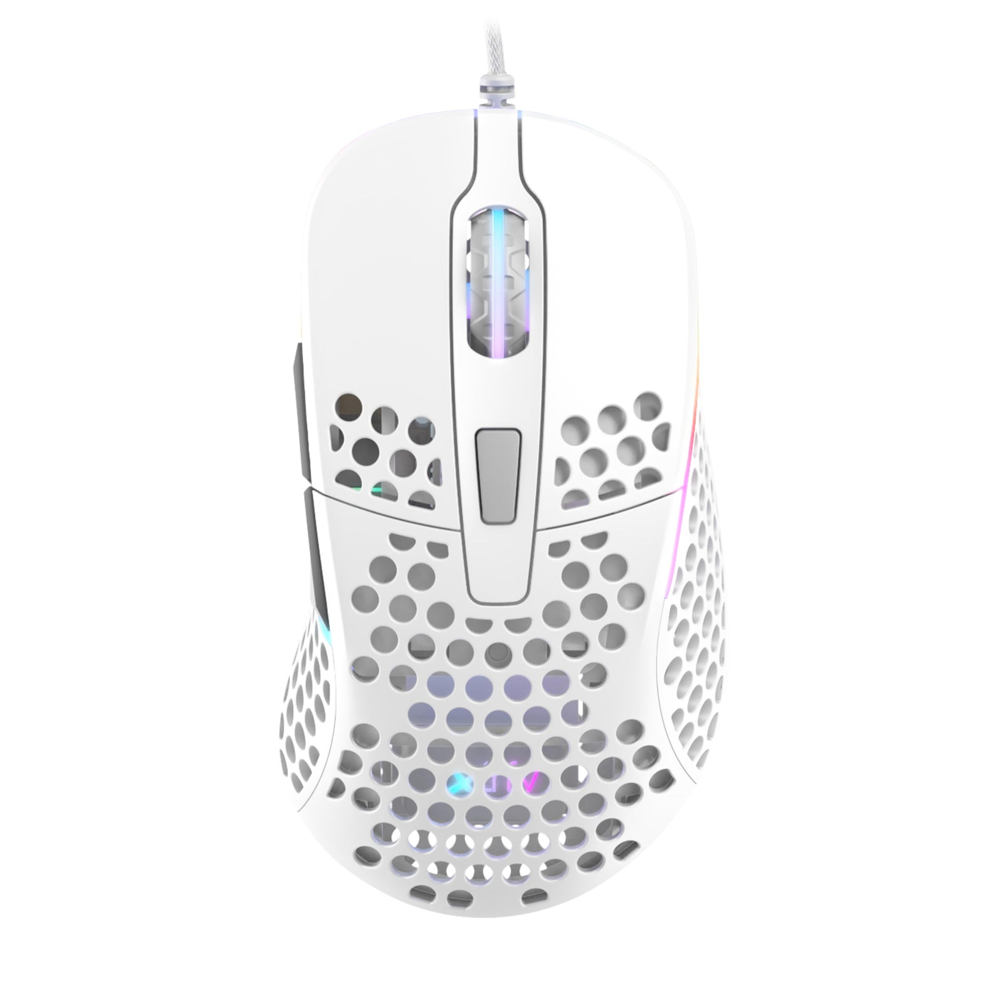 Xtrfy M4 RGB Ultra-Light Wired Gaming Mouse, Ergonomic Design, Pixart 3389 Sensor, White Edition