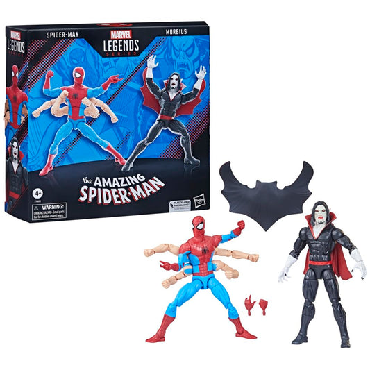 Hasbro Marvel Legends Spider-Man & Morbius Figurines 15 cm - Black, Plastic, Model F7052