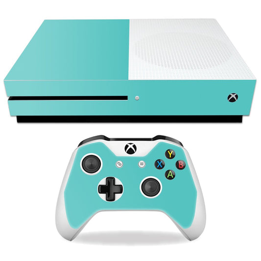 MIGHTY SKINS Xbox One S Skin - Solid Turquoise Vinyl Decal Cover, Durable & Easy to Apply