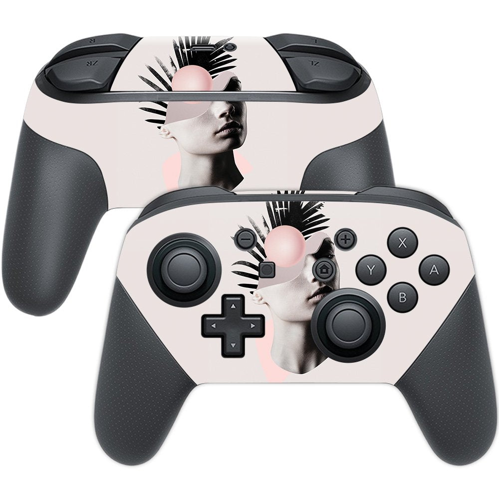 MIGHTY SKINS Nintendo Switch Pro Controller Skin - Empty Mind, Durable Vinyl Decal Wrap, Easy to Apply and Remove, Made in the USA