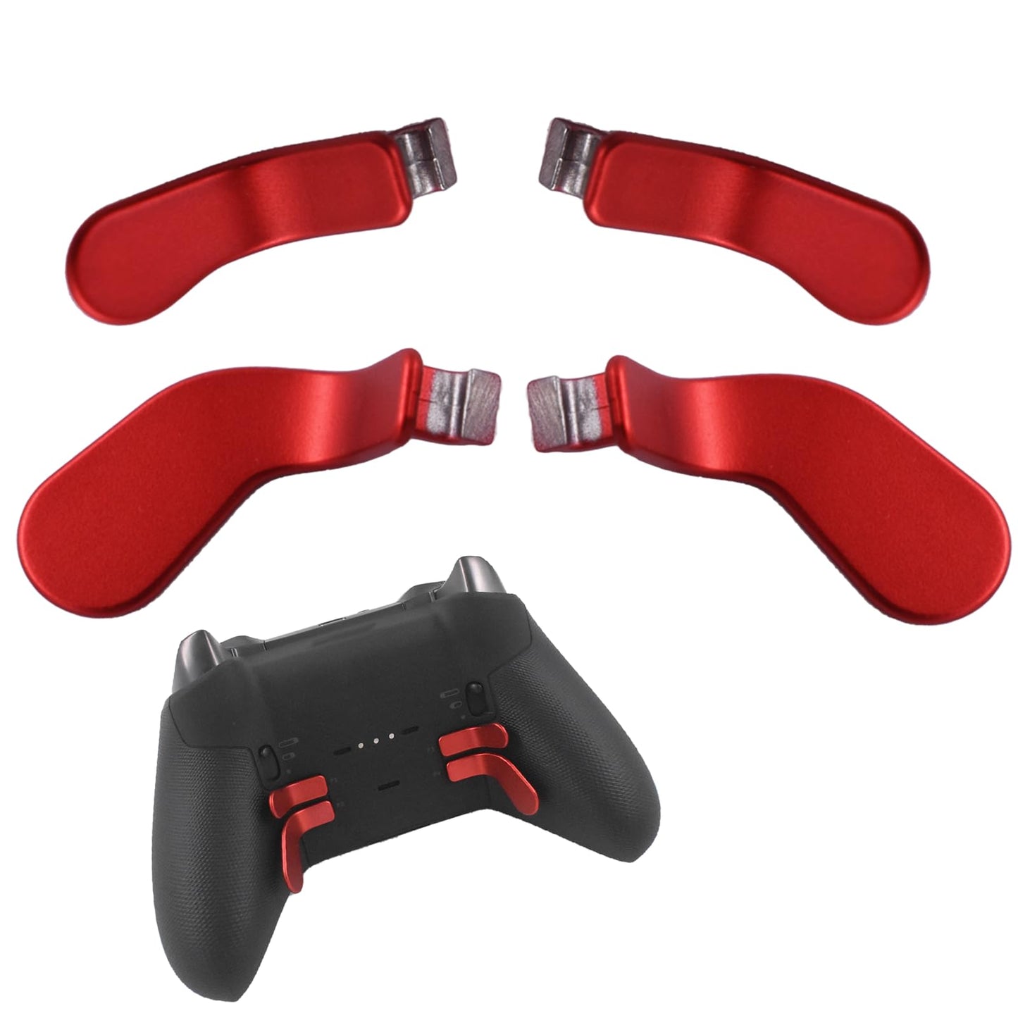 4 Pack Elite Controller Paddles for Xbox One Elite Series 2 Controller Elite Series 2 Core Controller Metal Paddles Back Hair Trigger Locks Replacement Accessories for Xbox Elite 2 Core/Elite Controller Series 2(Red) [video game]