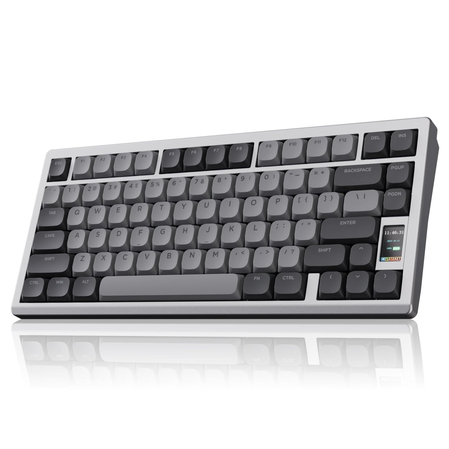 OOCTPK Mechanical Keyboard - Chilkey ND75 LP Wireless RGB, Bluetooth/USB-C, Ultra-Thin Design, Silver, PC/Mac Compatible