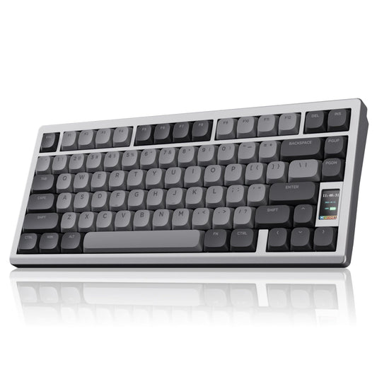 OOCTPK Mechanical Keyboard - Chilkey ND75 LP Wireless RGB, Bluetooth/USB-C, Ultra-Thin Design, Silver, PC/Mac Compatible