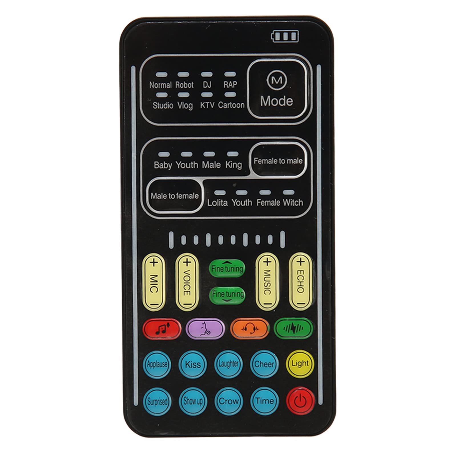 Voice Changer for PS5  Handheld Microphone Voice Changer with 8 Sound Effects  Portable Handheld Mini Sound Card Voice Changer for PC Phone Laptops