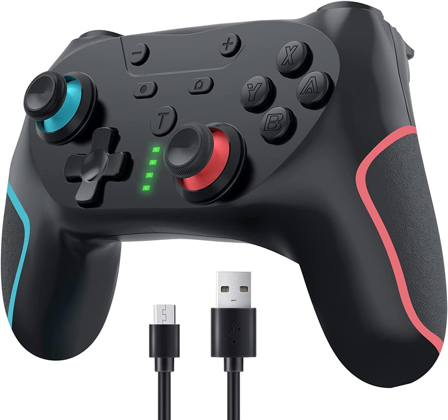 Matbip Wireless Controller for Switch/Switch Lite/Switch OLED/Switch 2  Wireless controller with 2 back buttons  3-level TURBO adjustable(blue&red)